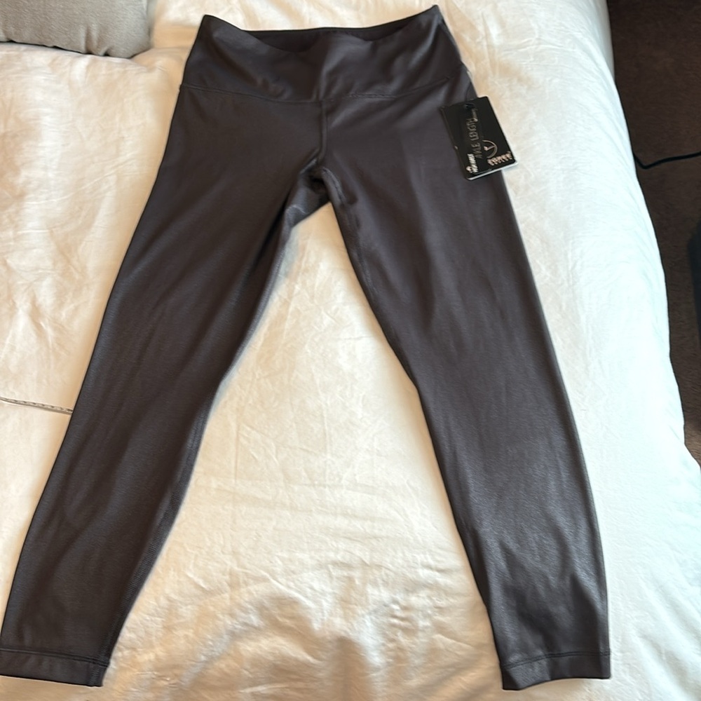 90 Degree High Waist Ankle Length Modern Fit Sparkle Grey Leggings